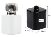 Staklena luksuzna bočica za parfeme 50 ml (15/400) u crnoj ili beloj boji