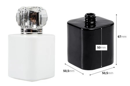 Staklena luksuzna bočica za parfeme 50 ml (15/400) u crnoj ili beloj boji-2