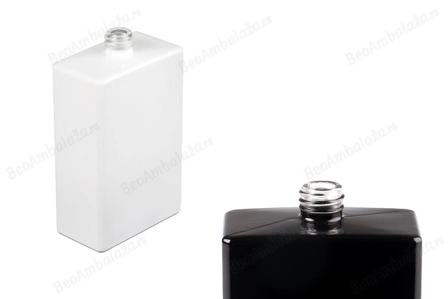 Staklena pravougaona parfemska bočica 100mL (15/400) crne ili bele boje-slika_proizvoda