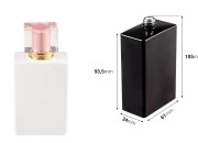 Staklena pravougaona parfemska bočica 100mL (15/400) crne ili bele boje