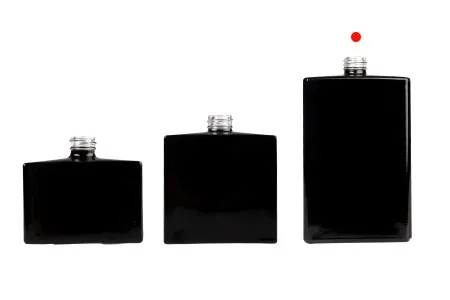 Staklena pravougaona parfemska bočica 100mL (15/400) crne ili bele boje-3