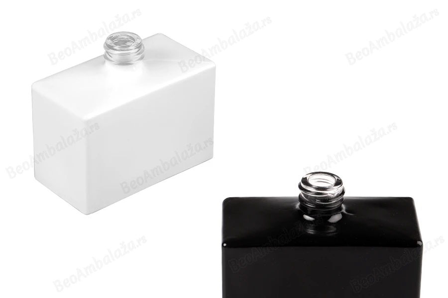 Staklena pravougaona parfemska bočica 30mL (15/400) crne ili bele boje-slika_proizvoda