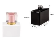 Staklena pravougaona parfemska bočica 30mL (15/400) crne ili bele boje