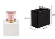 Staklena pravougaona parfemska bočica 50mL (15/400) crne ili bele boje Staklena pravougaona parfemska bočica 50mL (15/400) crne ili bele boje