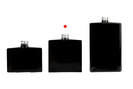 Staklena pravougaona parfemska bočica 50mL (15/400) crne ili bele boje-3