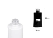 Staklena bočica za parfeme 30mL ovalna u crnoj ili beloj boji (18/415)