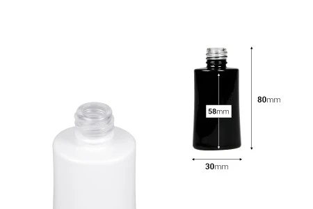 Staklena bočica za parfeme 30mL ovalna u crnoj ili beloj boji (18/415)-2