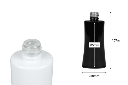 Staklena bočica za parfeme 50mL ovalna u crnoj ili beloj boji (18/415)-2