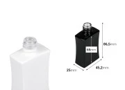 Staklena bočica za parfeme 30mL pravougaona u crnoj ili beloj boji (18/415)