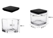 Staklena ukrasna četvrtasta tegla 130 ml 60x60x60 mm sa drvenim zatvaračem za sveće-dimenzije_slike