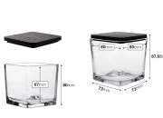 Staklena ukrasna četvrtasta tegla 320 ml 80x80x80 mm sa drvenim zatvaračem za sveće-dimenzije_slike