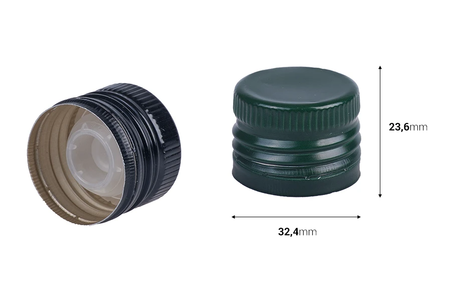 Aluminijumski navojni zatvarač sa regulatorom toka, uz mogućnost zaptivanja PP 31.5 X 24-dimenzije_slike