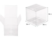 Sklopiva providna PET kutija za pakovanje 70x70x70 mm - 50 kom