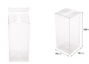Sklopiva providna PET kutija za pakovanje 70x70x160 mm - 50 kom Sklopiva providna PET kutija za pakovanje 70x70x160 mm - 50 kom