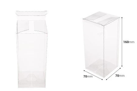 Sklopiva providna PET kutija za pakovanje 70x70x160 mm - 50 kom-2