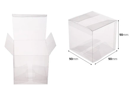 Sklopiva providna PET kutija za pakovanje 90x90x90 mm - 50 kom-2