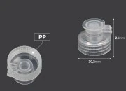 Plastični poluprovidni flip top zatvarač PP28 Plastični poluprovidni flip top zatvarač PP28