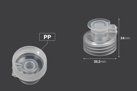 Plastični poluprovidni flip top zatvarač PP28-2