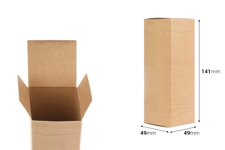 Kartonska kutija 49x49x141mm, u dezenu drveta - 50 kom-2