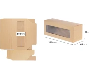 Kartonska kutija 135x46x52mm sa prozorom, u dezenu drveta, za 3 teglice za kreme od 40mL - 50 kom Kartonska kutija 135x46x52mm sa prozorom, u dezenu drveta, za 3 teglice za kreme od 40mL - 50 kom