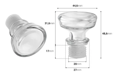 Stakleni čep f19,5 mm-2