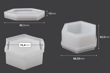 Silikonski kalup za epoksi smolu u obliku šestougaonika-dimenzije_slike