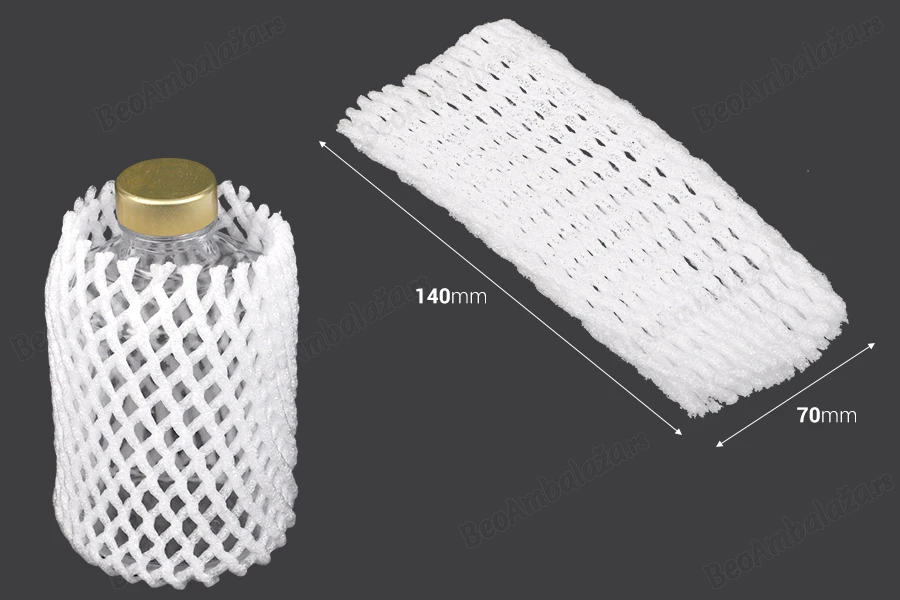 Zaštitna obloga od penastog materijala (mreža) 140x70 mm za flaše - 290 kom-dimenzije_slike
