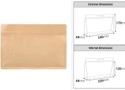 DoyPack kesice 240x40x170mm kraft sa zip zatvaranjem i mogućnošću termo zatvaranja – 50 kom DoyPack kesice 240x40x170mm kraft sa zip zatvaranjem i mogućnošću termo zatvaranja – 50 kom