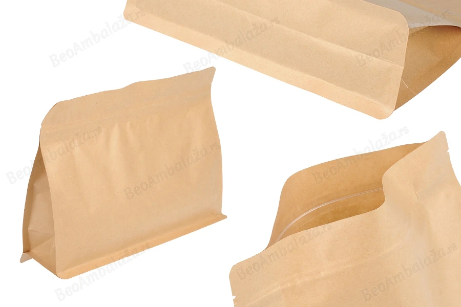 DoyPack kesice 255x40x190mm kraft sa zip zatvaranjem i mogućnošću termo zatvaranja – 50 kom-slika_proizvoda