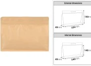 DoyPack kesice 255x40x190mm kraft sa zip zatvaranjem i mogućnošću termo zatvaranja – 50 kom DoyPack kesice 255x40x190mm kraft sa zip zatvaranjem i mogućnošću termo zatvaranja – 50 kom