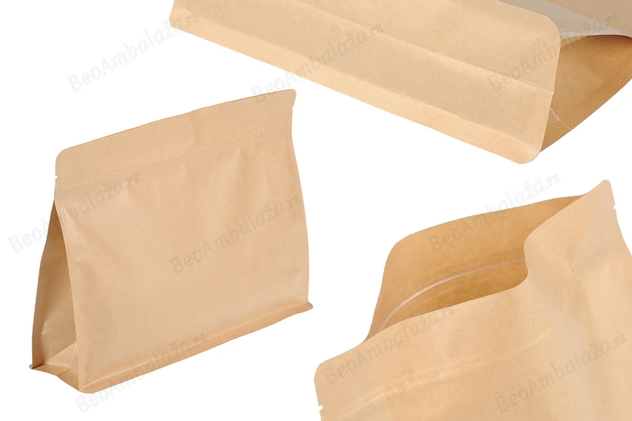 DoyPack kesice 275x40x205mm kraft sa zip zatvaranjem i mogućnošću termo zatvaranja – 50 kom-slika_proizvoda