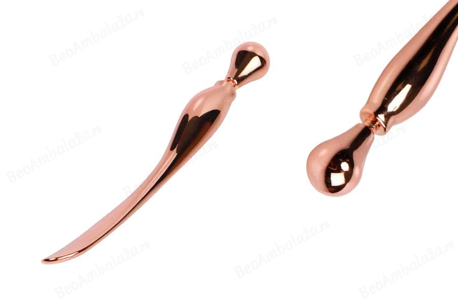 Metalna spatula za kreme 82mm u roze - zlatnoj boji sa kuglicom na kraju - 6 kom-slika_proizvoda