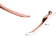 Metalna spatula za kreme 82mm u roze - zlatnoj boji sa kuglicom na kraju - 6 kom