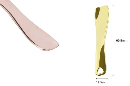 Metalna spatula za kreme 60,5mm u zlatnoj ili roze - zlatnoj boji - 6 kom-2