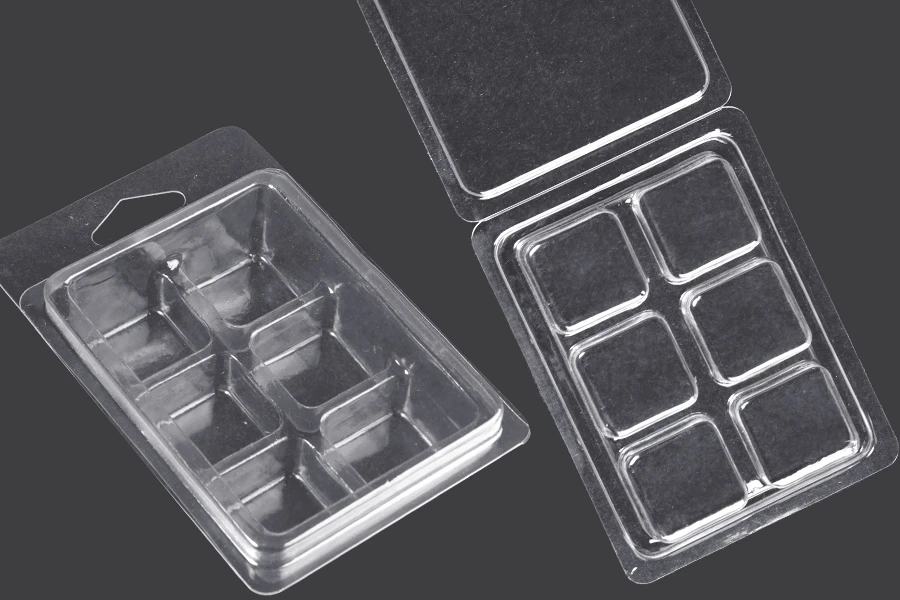 Plastični (PET) kalup sa 6 mesta za kocke voska (melts) - 20 kom-slika_proizvoda