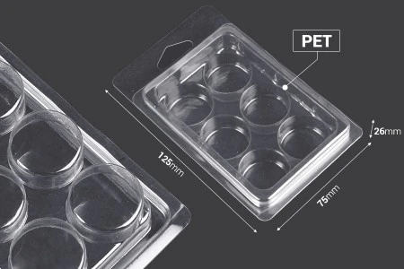 Plastični (PET) kalup sa 6 mesta za krugove voska (melts) - 20 kom-2