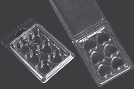 Plastični (PET) kalup sa 6 mesta za srca od voska (melts) - 20 kom-1