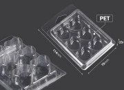 Plastični (PET) kalup sa 6 mesta za srca od voska (melts) - 20 kom