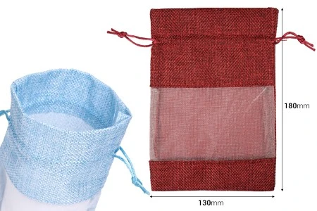 Lanene vrećice 130x180 mm sa prozorom od tila, u raznim bojama - 25 kom-2