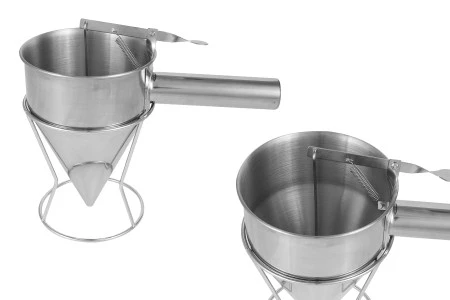 Alat od nerđajućeg čelika - levak od 1200 mL (vrh od 8 mm) za punjenje kalupa sveća i sapuna-5