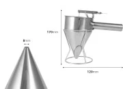 Alat od nerđajućeg čelika - levak od 600 mL (vrh od 8 mm) za punjenje kalupa sveća i sapuna Alat od nerđajućeg čelika - levak od 600 mL (vrh od 8 mm) za punjenje kalupa sveća i sapuna