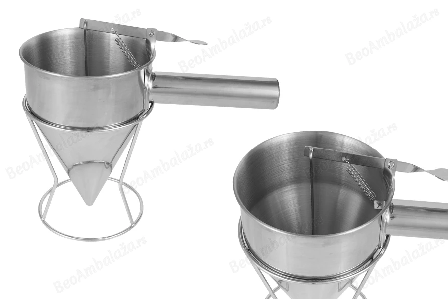 Alat od nerđajućeg čelika - levak od 600 mL (vrh od 8 mm) za punjenje kalupa sveća i sapuna-grupa_slika