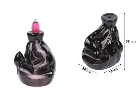 Keramički gorionik 75x55x58 mm za mirisne konuse sa povratnim tokom (backflow)-2