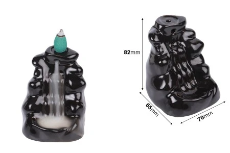 Keramički gorionik 70x65x82 mm za mirisne konuse sa povratnim tokom (backflow)-2