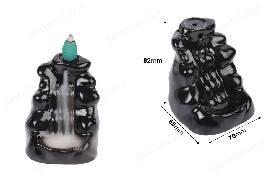 Keramički gorionik 70x65x82 mm za mirisne konuse sa povratnim tokom (backflow)-dimenzije_slike