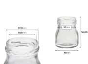 Staklena teglica 50mL (za T.O 43 zatvarač) - bez zatvarača
