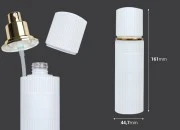 Staklena bočica 100 ml luksuzna bela mat sa poklopcem i zlatnom pumpicom za kremu Staklena bočica 100 ml luksuzna bela mat sa poklopcem i zlatnom pumpicom za kremu