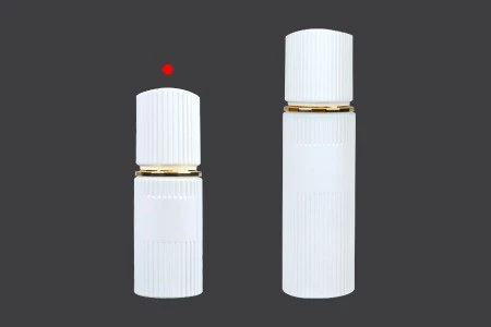Staklena bočica 30 ml luksuzna bela mat sa poklopcem i zlatnom pumpicom za kremu-5