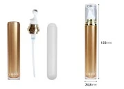 Airless tubica 20mL za kozmetičku upotrebu, braon boje sa roll-on pumpicom i providnim zatvaračem - 6 kom Airless tubica 20mL za kozmetičku upotrebu, braon boje sa roll-on pumpicom i providnim zatvaračem - 6 kom