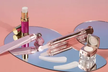 Airless akrilna zlatno-roze bočica 5mL za kreme - 12 kom-5